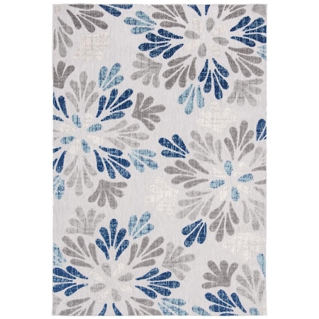 Safavieh 3 x 5 ft. Cabana Contemporary Rectangle Power Loomed Rug Grey & Blue CBN800F-3